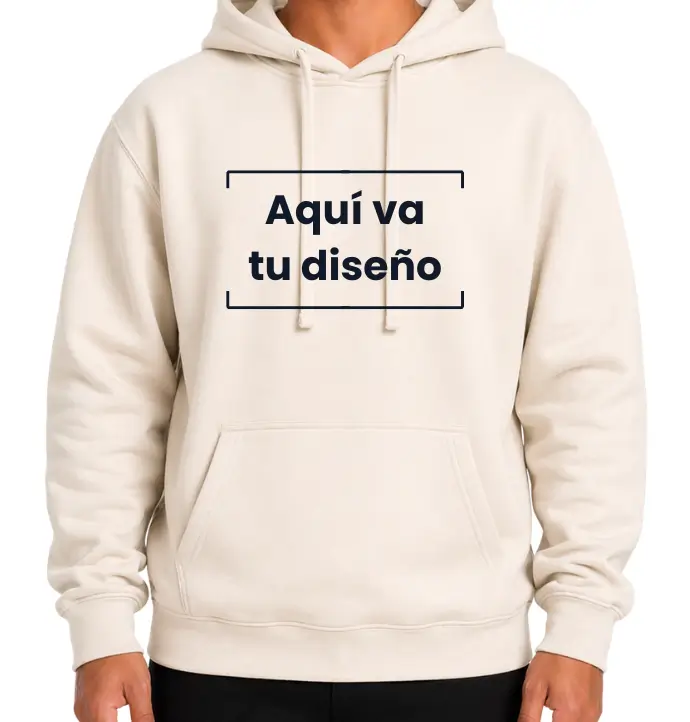 Buzo con chompa unisex blanco hueso