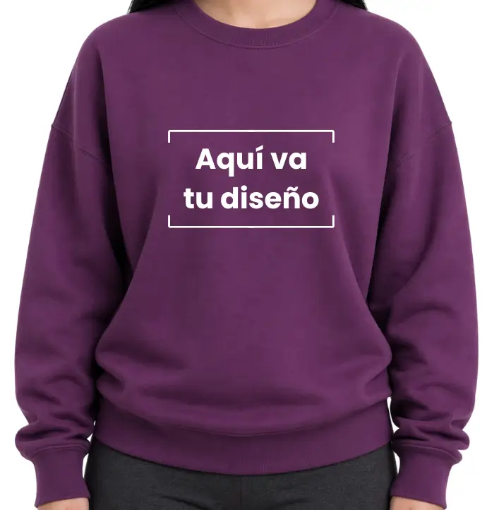 Buzo cuello redondo morado