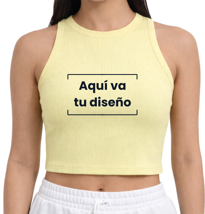 Camiseta Básica RIB Dama Sin Manga