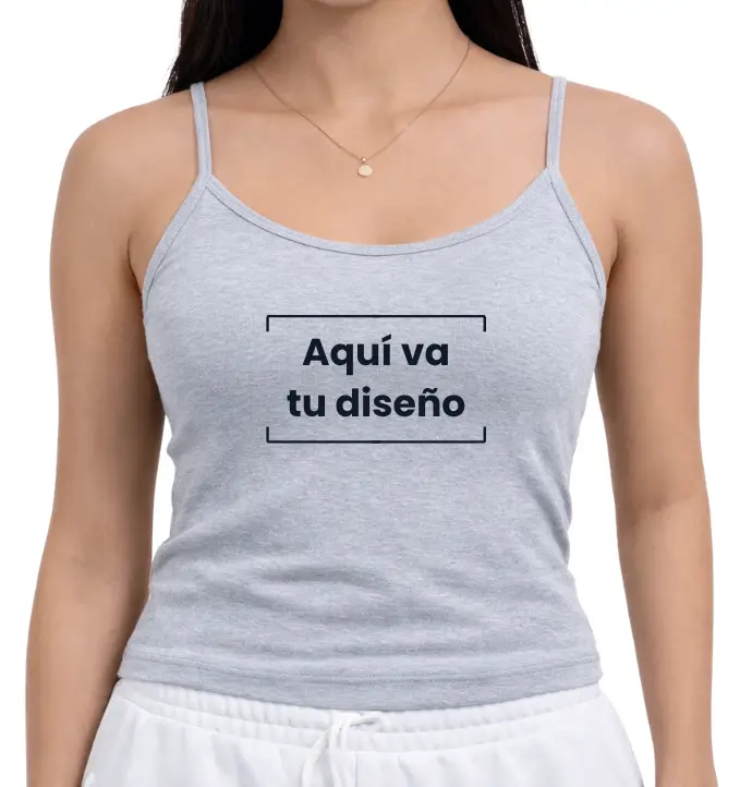 Camiseta Básica Tiras Dama Algodón Licrado